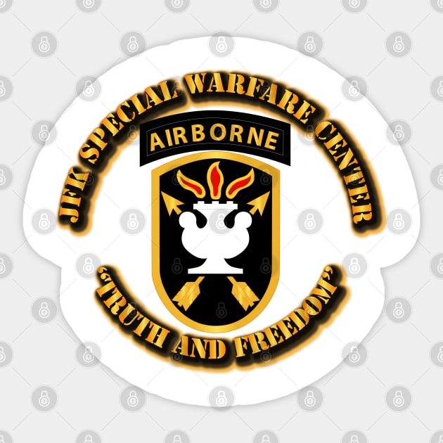 JFK Special Warfare Center Sticker by twix123844